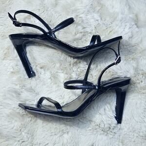 Women's Nine West Black Strap Heels Size 5
